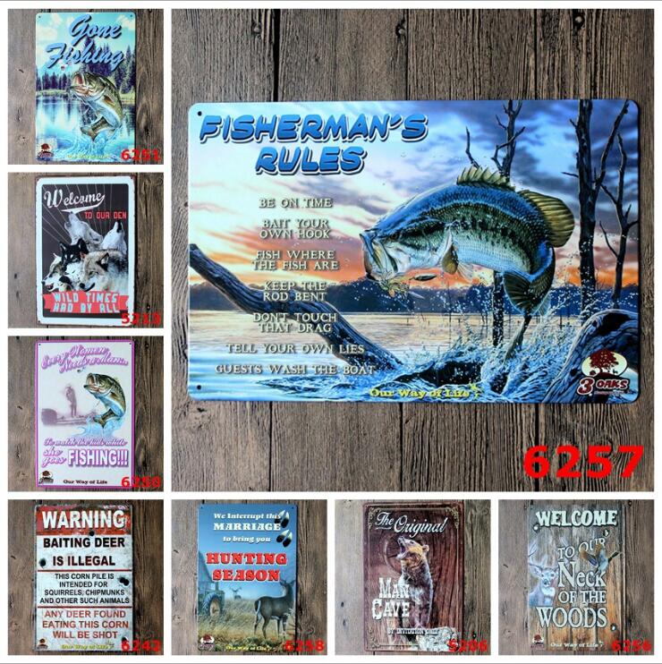 Fishing Tin Signs Vintage Wall Art Retro Route 66 TIN SIGN Old Wall Metal Painting ART Bar Pub Coffee Restaurant Home Decoration
Fishing Tin Signs Vintage Wall Art Retro Route 66 TIN SIGN Old Wall Metal Painting ART Bar Pub Coffee Restaurant Home Decoration