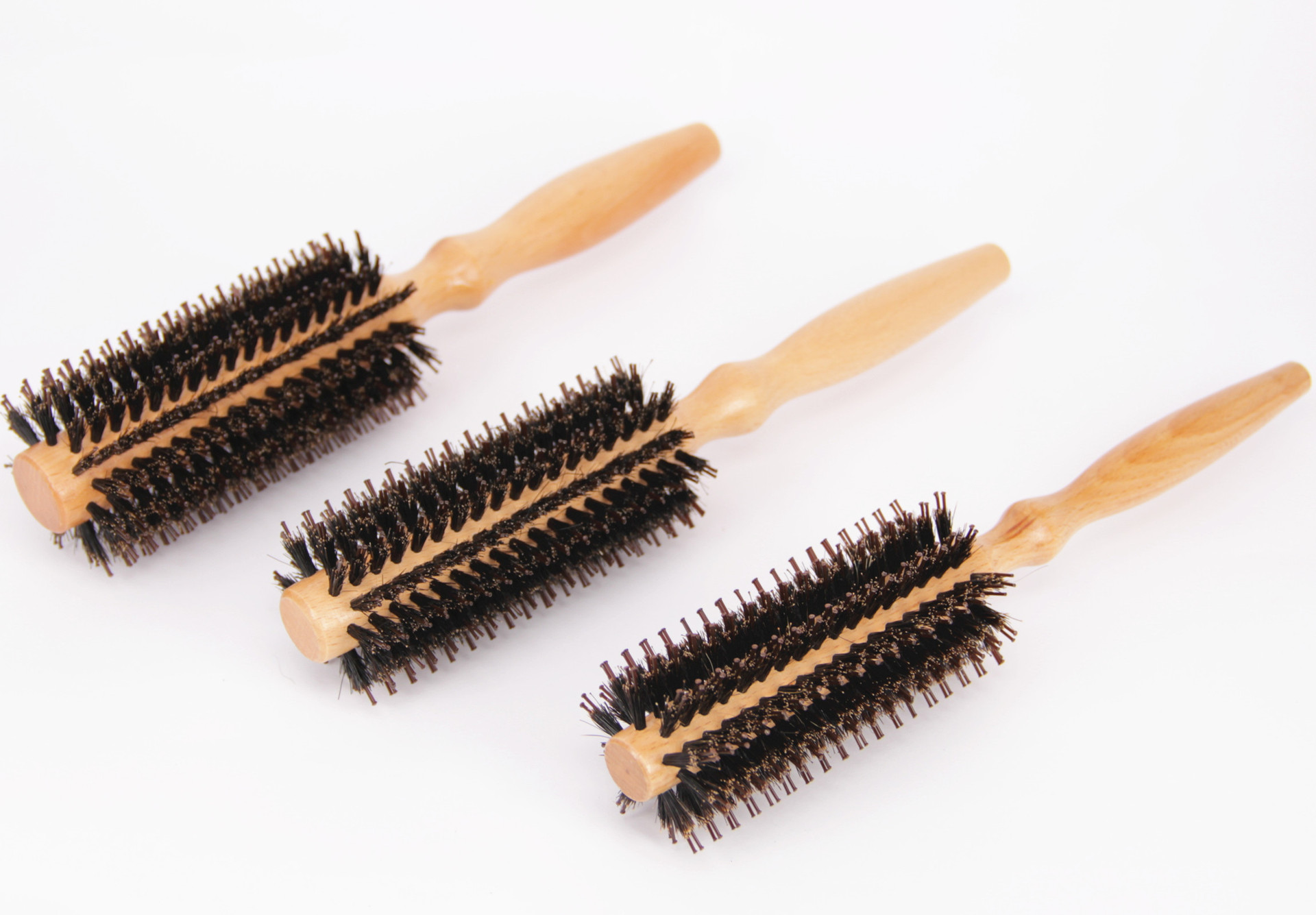 Curly Hair Comb High Quality Wood Handle Natural Boar Bristle Hair Brush Fluffy Comb Hairdressing fast shipping F1643