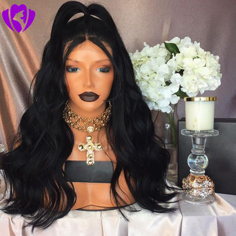 Heat Resistant 10-30Inches Long Black Wig Synthetic Lace Front Wig With Baby Hair 180% Density Body Wave Wigs For Black Women
Heat Resistant 10-30Inches Long Black Wig Synthetic Lace Front Wig With Baby Hair 180% Density Body Wave Wigs For Black Women