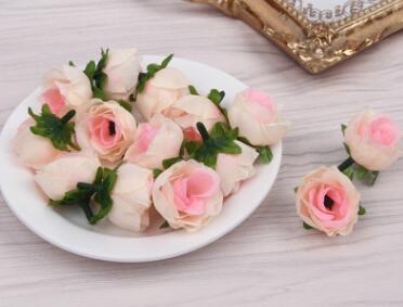 3cm Mini Rose Cloth Artificial Flower DIY Rose Flower Head For Wedding Party Home Room Decoration