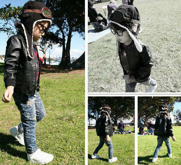 High Quality Fashion StyleNew Cute Baby Toddler Boy Girl Kids Pilot Aviator Cap Warm Hats Earflap Beanie Melee Hat Cartoon