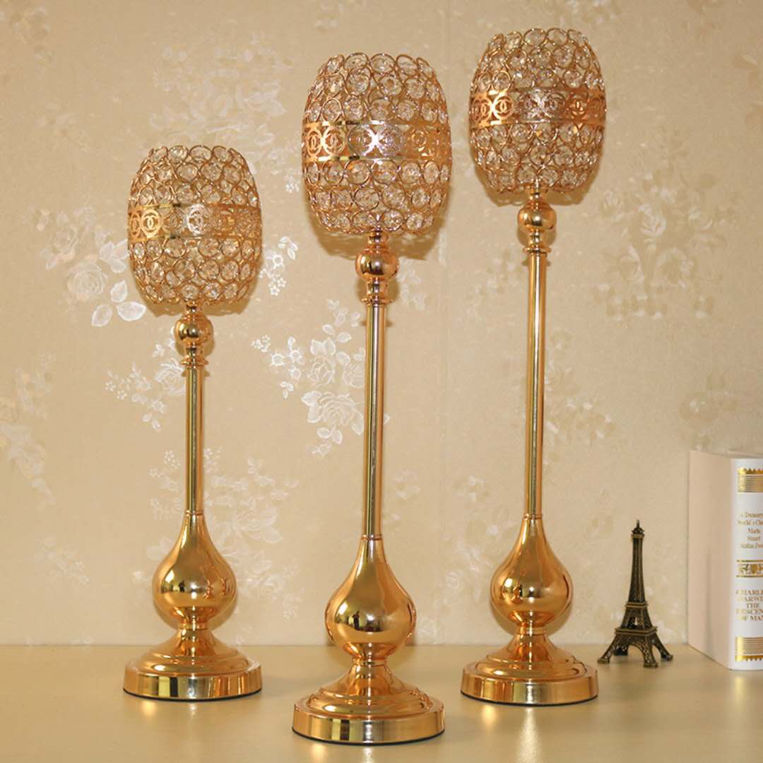 Wedding candle holder crystal centerpiece candlestick tall candelabra for marriage items description size: 51/57/62 cm height, metal and c, Gold
Wedding candle holder crystal centerpiece candlestick tall candelabra for marriage items description size: 51/57/62 cm height, metal and c, Gold