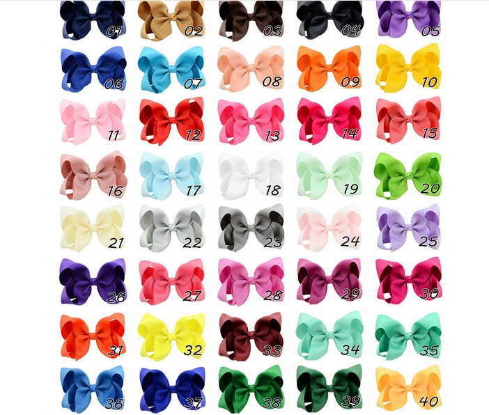40 Color 4 Inch Fashion Ribbon Bow Hairpin Clips Girls Large Bowknot Headwear Kids Hair Boutique Bows Baby Hair Children's Accessories O1, Multi-color
40 Color 4 Inch Fashion Ribbon Bow Hairpin Clips Girls Large Bowknot Headwear Kids Hair Boutique Bows Baby Hair Children's Accessories O1, Multi-color