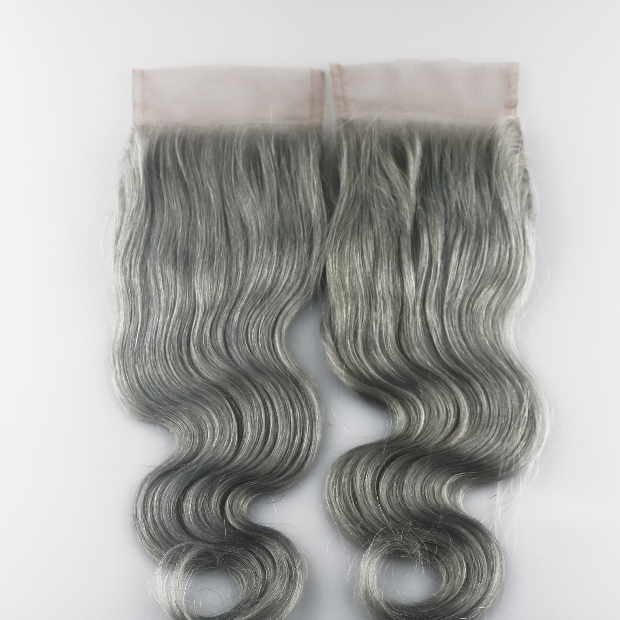 Hot selling 4x4 Grey# Lace Closure Human Hair Brazilian human Virgin Hair Body Wave Swiss Lace closure