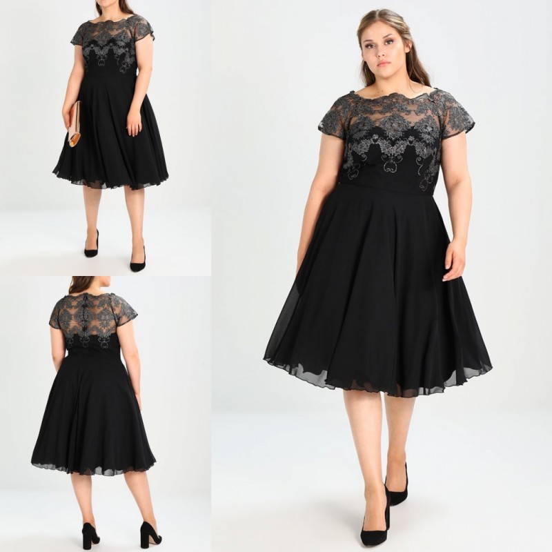 Black Plus Size Formal Prom Dresses Knee Length A Line Short Sleeve Lace Appliqued Evening Gowns Cheap Special Occasion Dress, Orange
Black Plus Size Formal Prom Dresses Knee Length A Line Short Sleeve Lace Appliqued Evening Gowns Cheap Special Occasion Dress, Orange