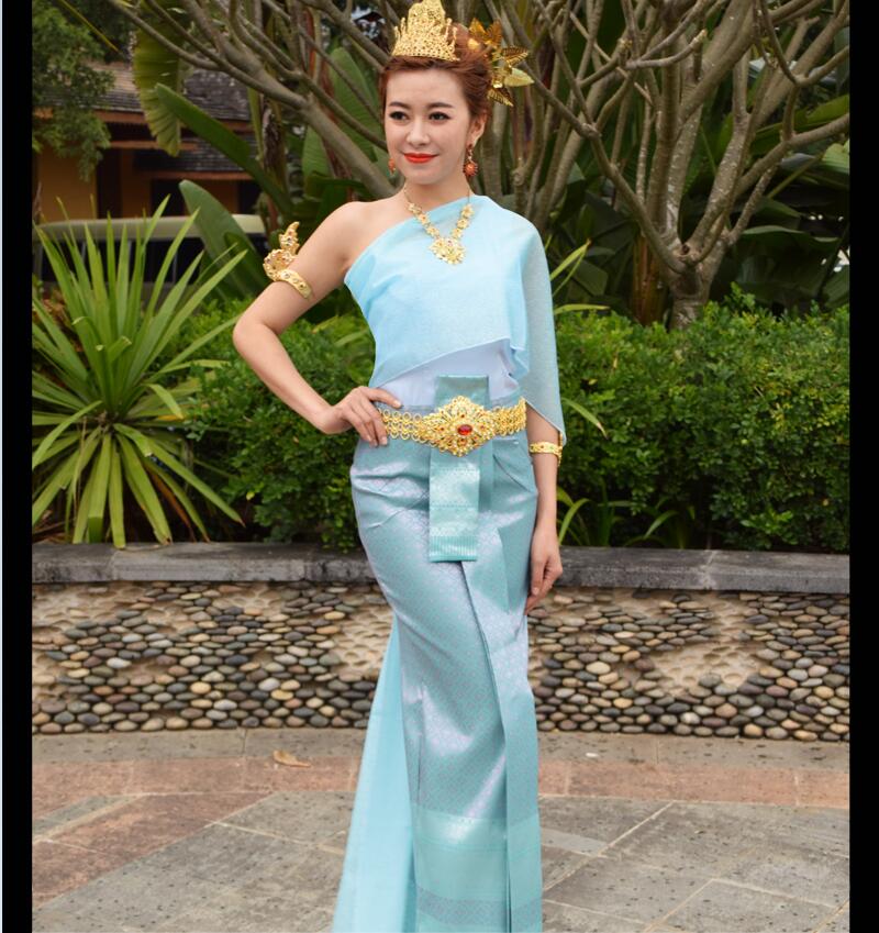 Oriental Thailand Vietnam Laos Dai Songkran Thai traditional clothing overalls welcome light blue slim pageant Beauty clothing
Oriental Thailand Vietnam Laos Dai Songkran Thai traditional clothing overalls welcome light blue slim pageant Beauty clothing