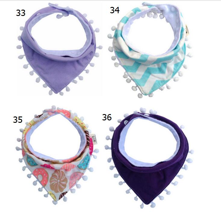 50pcs Xmas Baby soft tassel Triangle Bib burp cloths soft Cotton minky dots water absorption Bandana Bibs Saliva Bavoir Towel Pinafore YE012