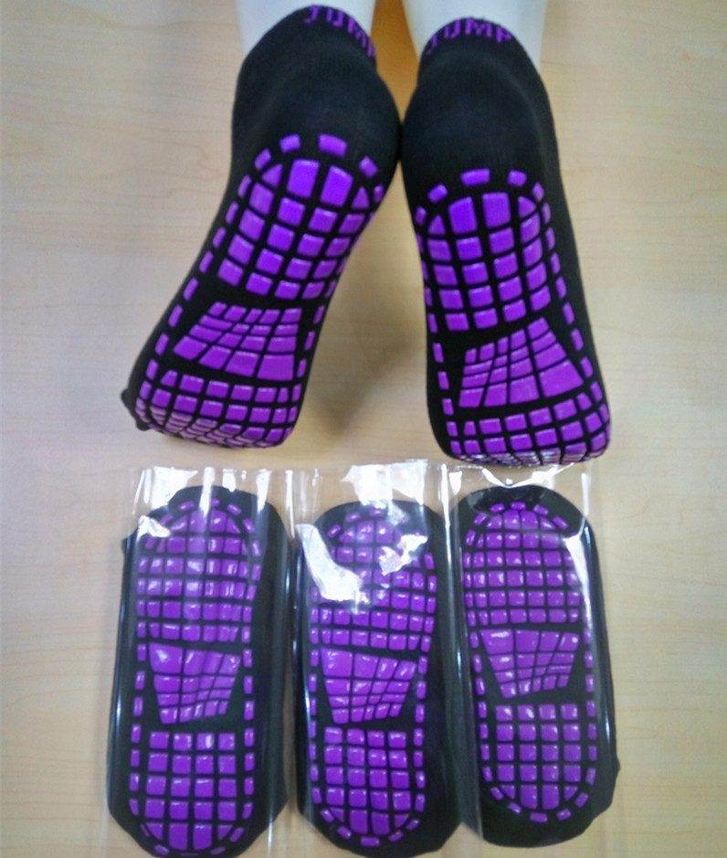 6 sizes fashion trampoline socks yoga pilates fitness gym floor room socks adult kids amusement athletic socks elastic jump sock