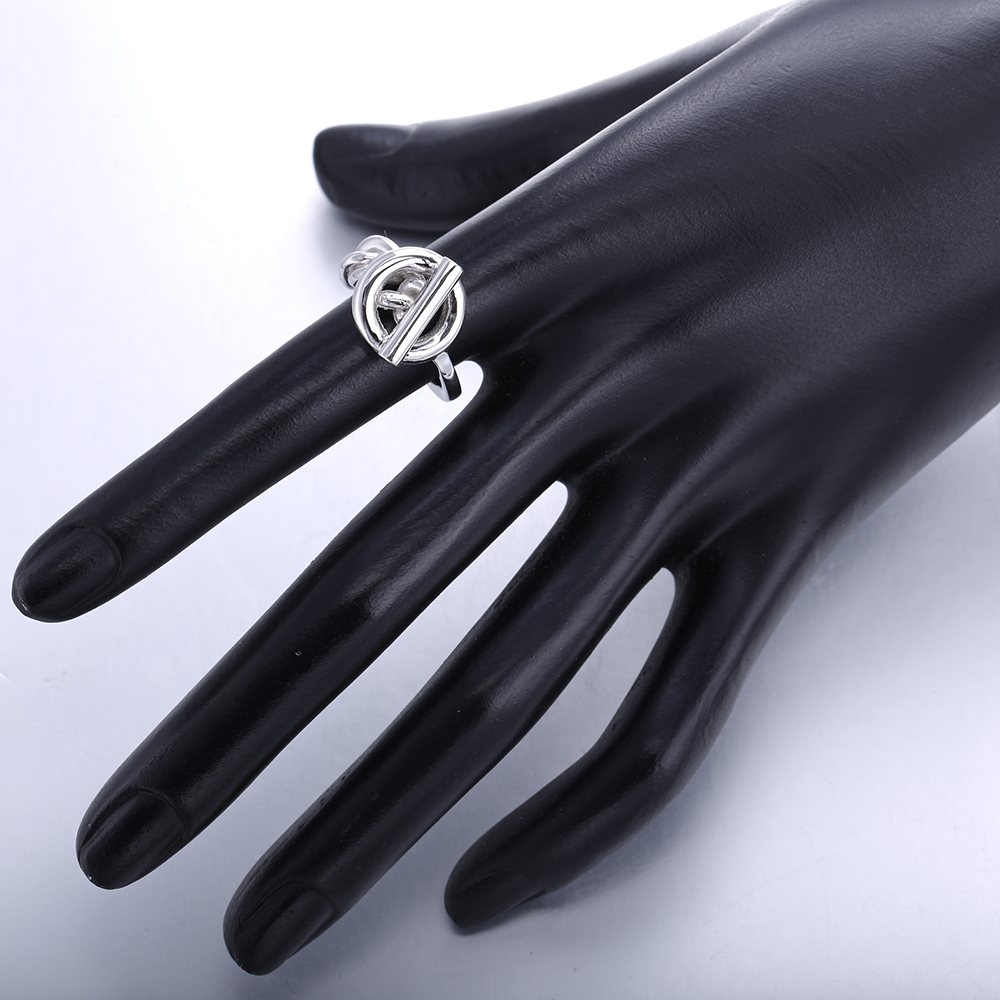 Slovecabin 2017 France Popular Jewelry 925 Sterling Silver Rope Chain Ring For Women Rotatable Lock Wedding Ring Fine Jewelry S18101001