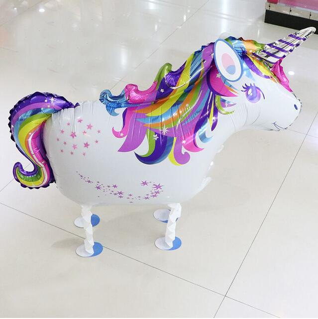 Unicorn Balloon Walking Pet Balloons Birthday Party Adornment Aluminium Foil Ball Kids Children Gifts With Fast Delivery9173668