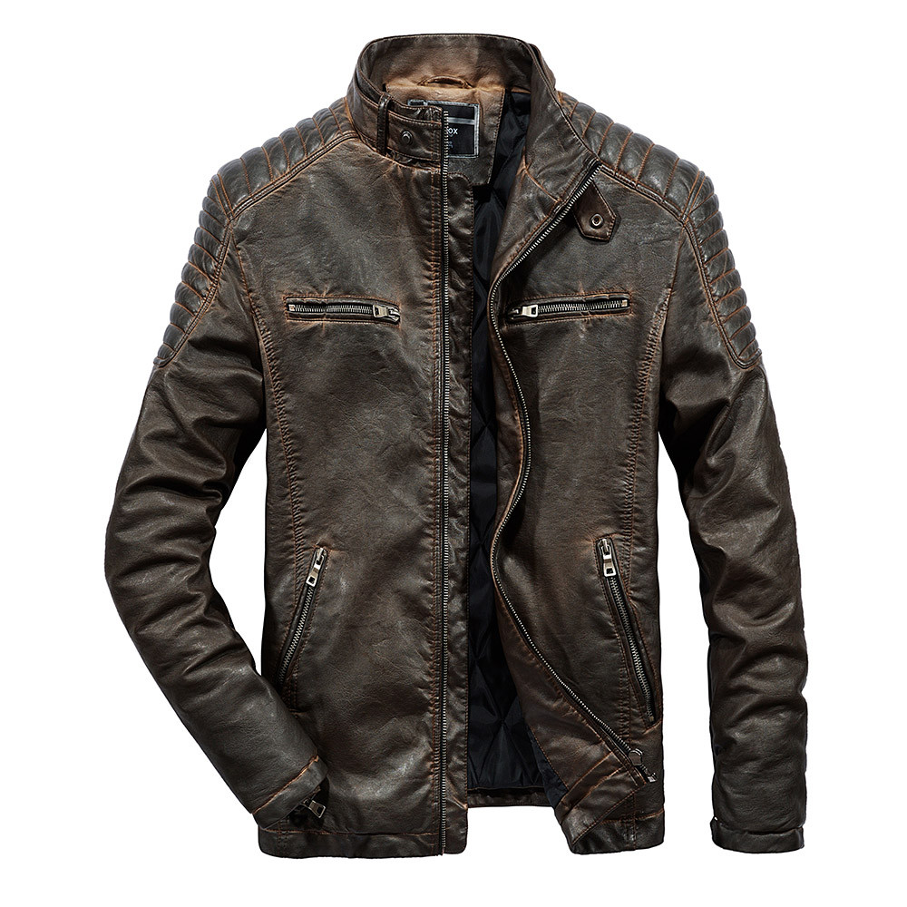 Fashion Men's Autumn Winter Casual Pocket Zipper Thermal Leather Jacket Top Coat Windbreak 2018 New, Brown
Fashion Men's Autumn Winter Casual Pocket Zipper Thermal Leather Jacket Top Coat Windbreak 2018 New, Brown