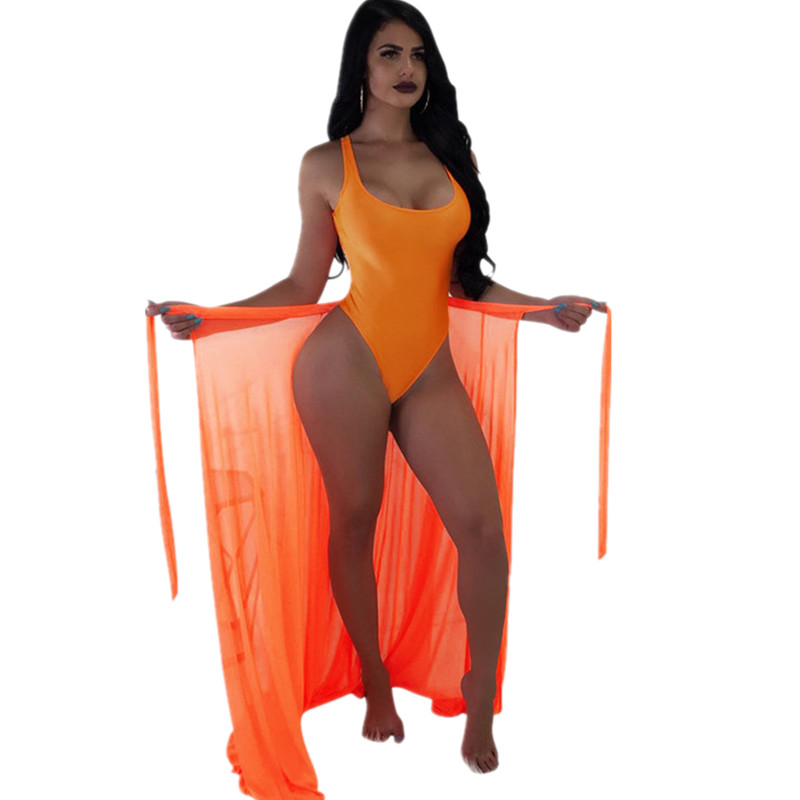 Solid Perspective Mesh Skirt Bodysuit Jumpsuit Summer Beach 2 Piece Set Women' Vest Playsuit and Lace-up Waist Long Skirt Set, Orange
Solid Perspective Mesh Skirt Bodysuit Jumpsuit Summer Beach 2 Piece Set Women' Vest Playsuit and Lace-up Waist Long Skirt Set, Orange