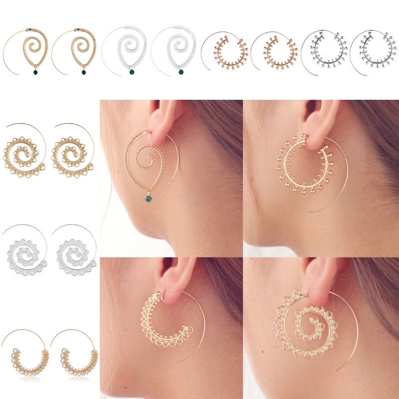 New Design Alloy Spiral Heart Vortex earrings Exaggerated Whirlpool Gear Stud Earrings For Women Ear Jewelry Silver Gold Color earrings
New Design Alloy Spiral Heart Vortex earrings Exaggerated Whirlpool Gear Stud Earrings For Women Ear Jewelry Silver Gold Color earrings