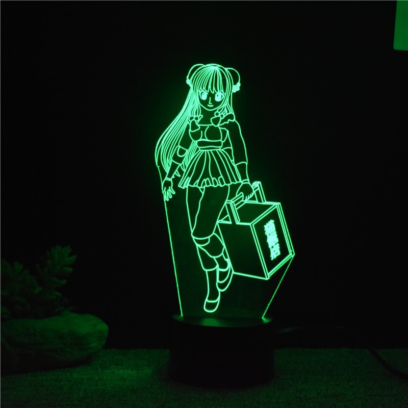 Ranma Shampoo 3D lamp Led Night Light Lamp LED desk table nightlight Colorful USB LED Acrylic lamp