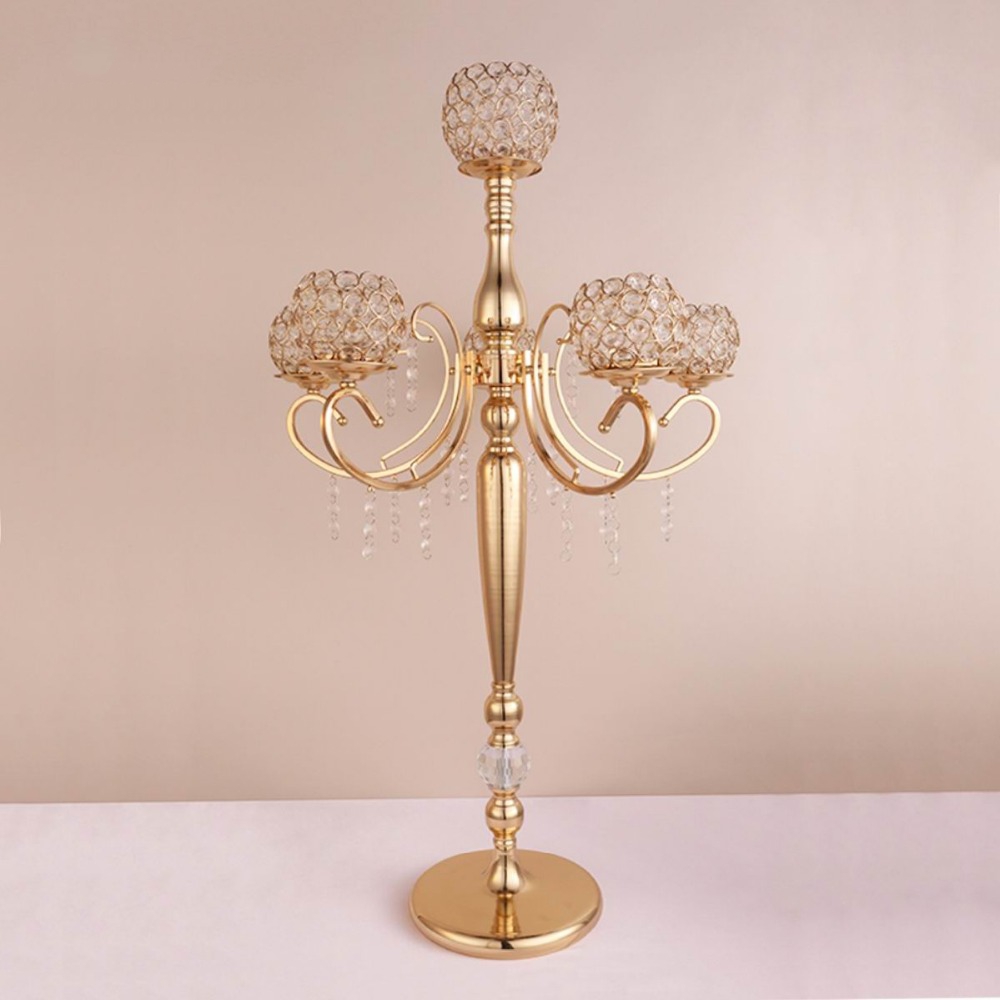 Romantic Wedding Table Centerpiece 84cm Tall 5-arms Candelabra with Crystal Beads Metal Gold Candle Holders For Party Anniversary Wedding De
Romantic Wedding Table Centerpiece 84cm Tall 5-arms Candelabra with Crystal Beads Metal Gold Candle Holders For Party Anniversary Wedding De
