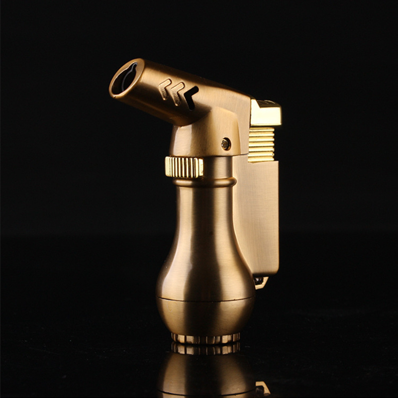 Mini Spray Gun Compact Butane Torch Turbo 1300 C Flated Windproof Metal Jet Lighter NO GAS W260202