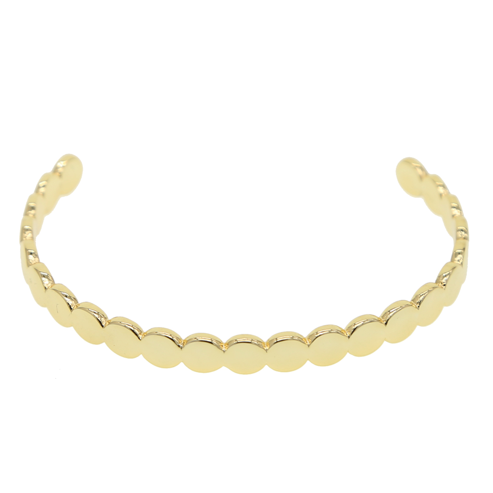 Gold bubble open cuff bangle for women lady gift simple classic jewelry gold plated fashion jewelry
