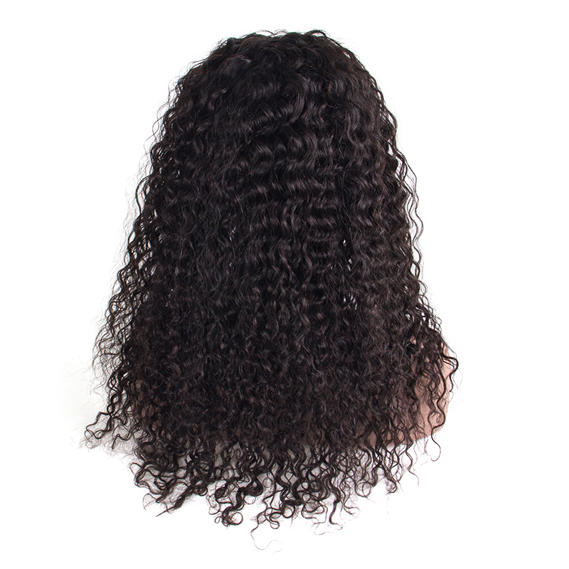High Quality Free Shipping Natural Color Deep Curly Pre Plucked With Baby Hair Brazilian Lace Front Human Wig For Women