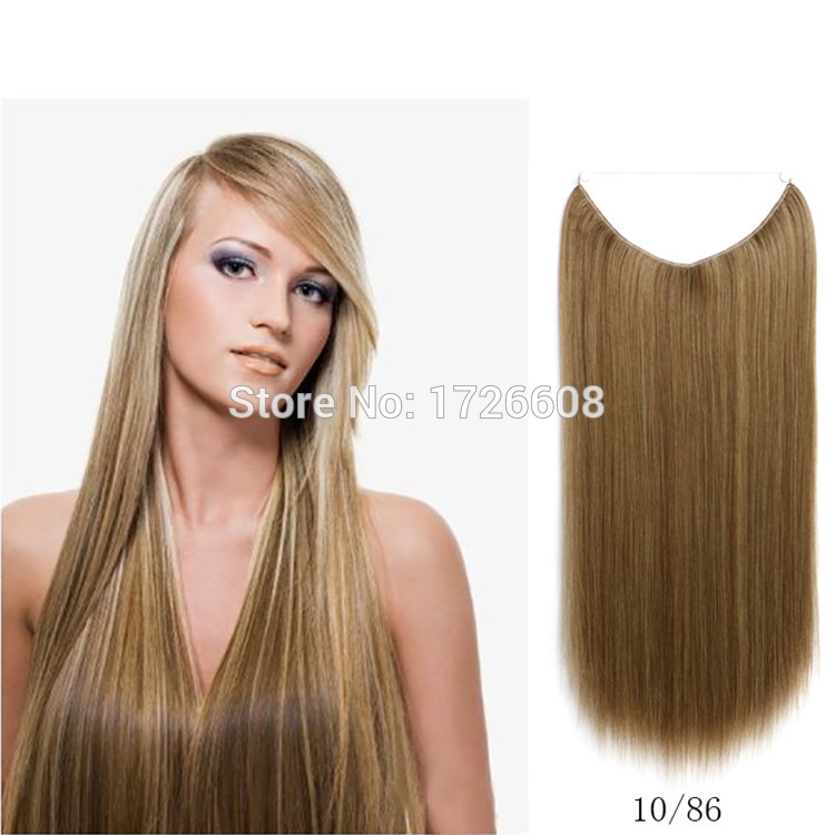 22" Heat Resistant Miracle Hair Wire no clip hair extension brazilian invisible synthetic fiber extensions flip in fantasy hair 
22" Heat Resistant Miracle Hair Wire no clip hair extension brazilian invisible synthetic fiber extensions flip in fantasy hair