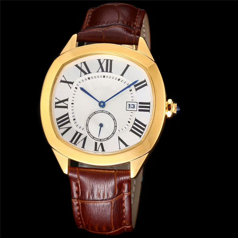 Fashion mens watches High quality Genuine Leather strap small dial works male quartz watch for man best gift wristwatches relogios, Slivery;brown
Fashion mens watches High quality Genuine Leather strap small dial works male quartz watch for man best gift wristwatches relogios, Slivery;brown