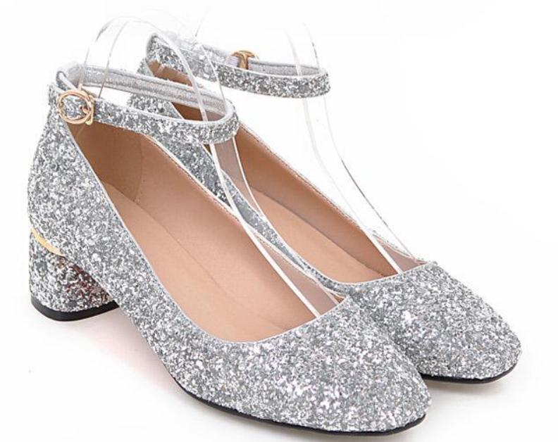 Free send 2018 spring and autumn new style high heel Coarse heel women's shoes, Silver
Free send 2018 spring and autumn new style high heel Coarse heel women's shoes, Silver