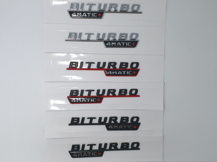 1pair Matte Black Chrome Turbo 4MATIC Biturbo 4matic+ Emblem Badge Fender Side Supercharge Logo Car Styling Sticker for Mercedes Benz
1pair Matte Black Chrome Turbo 4MATIC Biturbo 4matic+ Emblem Badge Fender Side Supercharge Logo Car Styling Sticker for Mercedes Benz
