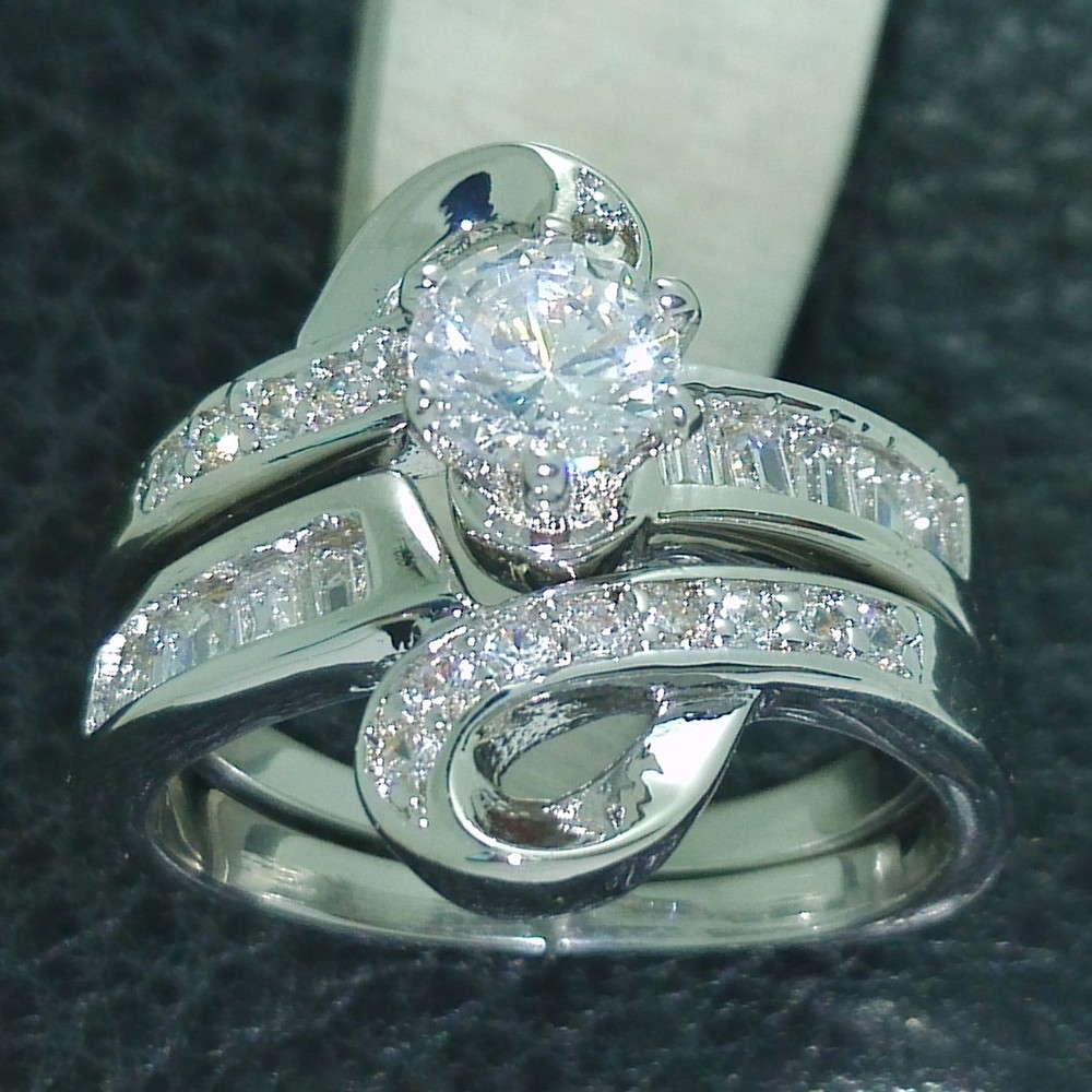 Fashion Jewelry Mystic Divinity Jewellery 5A zircon cz 10KT White Gold Filled Wedding Ring Set Sz 5-10 Free shipping
Fashion Jewelry Mystic Divinity Jewellery 5A zircon cz 10KT White Gold Filled Wedding Ring Set Sz 5-10 Free shipping
