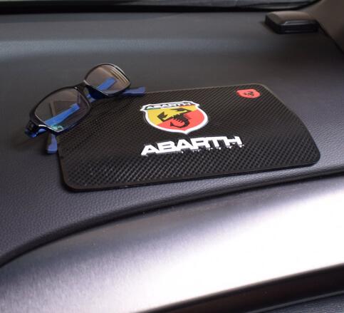 Non-Slip Mat Case For Fiat Punto Abarth 500 124 Stilo Ducato Palio Badge Emblems Interior Accessories Car Styling