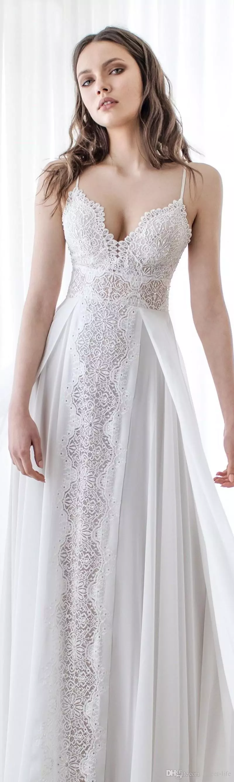 Asaf Dadush Mermaid Dresses Backless Illusion Bohemian Robe De Marie Beach Wedding Dress Customized Plus Size Bridal Gowns 0505 0505