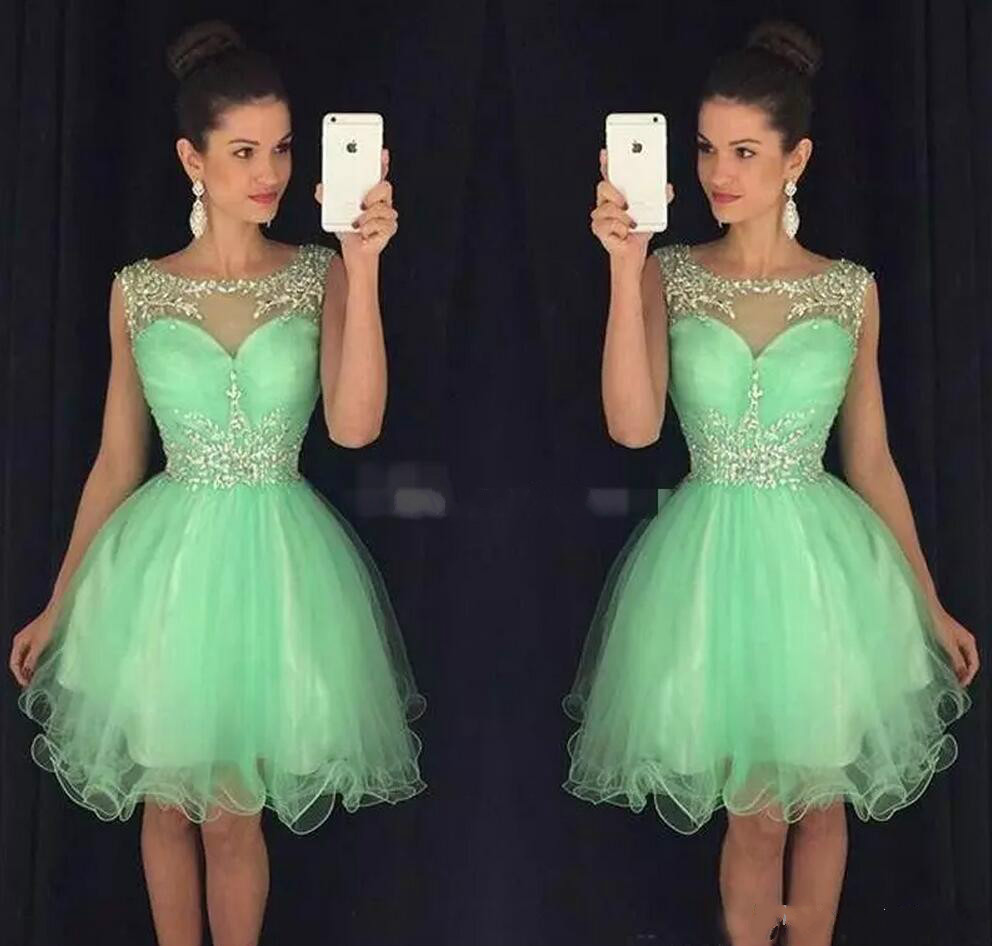 Stunning Scoop Crystal Beaded Mint Green Cocktail Party Gowns Organza Sleeveless Short Homecoming Dresses A Line Club Wear Custom Made, Silver
Stunning Scoop Crystal Beaded Mint Green Cocktail Party Gowns Organza Sleeveless Short Homecoming Dresses A Line Club Wear Custom Made, Silver