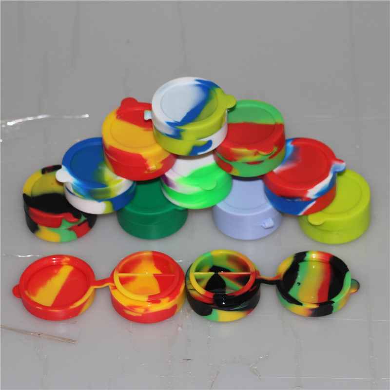 Nonstick Wax Containers 10ml silicone box big wax can Silicon container Colorful Non-stick wax jars dab storage jar oil silicone dab rigs
