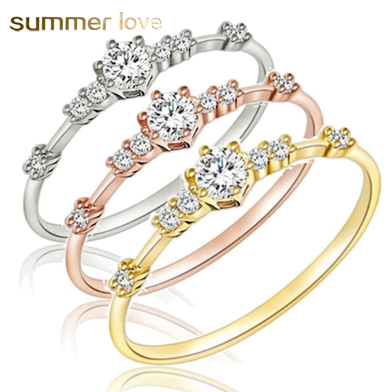 High Quatity Six Prong Setting Crystal Zircon Ring Sweet Engagement Rings For Women Fashion Wedding Jewelry Minimalism Cute Korean Style
High Quatity Six Prong Setting Crystal Zircon Ring Sweet Engagement Rings For Women Fashion Wedding Jewelry Minimalism Cute Korean Style