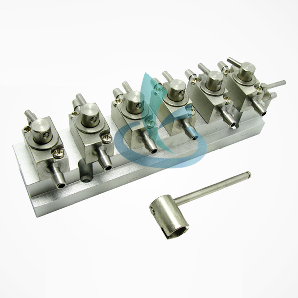 Flatbed UV /solvent printer clean valve aluminum 3 ways 6 units printhead manual clean valve metal 1set