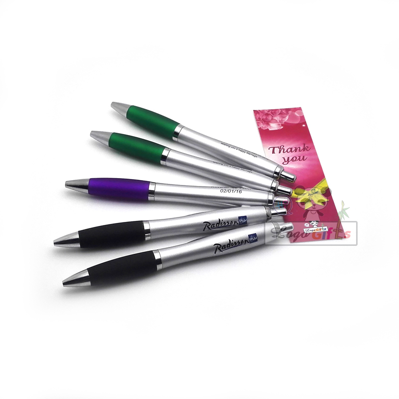 Personalized ballpoint pen plastic material can be custom and 14colors good writing pens office supplies