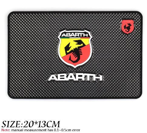 Non-Slip Mat Case For Fiat Punto Abarth 500 124 Stilo Ducato Palio Badge Emblems Interior Accessories Car Styling