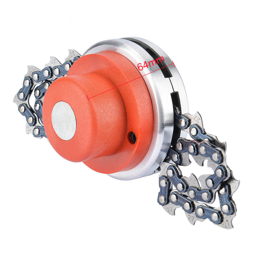 Garden nylon grass Trimmer head w/ manganese link chain for most all strimmer brush cutter grass clipper string slashing head