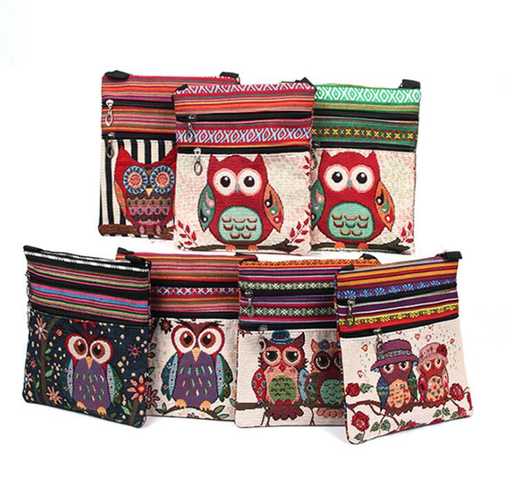 Canvas Owl Shoulder Bags cartoon Casual Messenger bag Owl folk-custom Striped bag 5 style top quality, As photo
Canvas Owl Shoulder Bags cartoon Casual Messenger bag Owl folk-custom Striped bag 5 style top quality, As photo