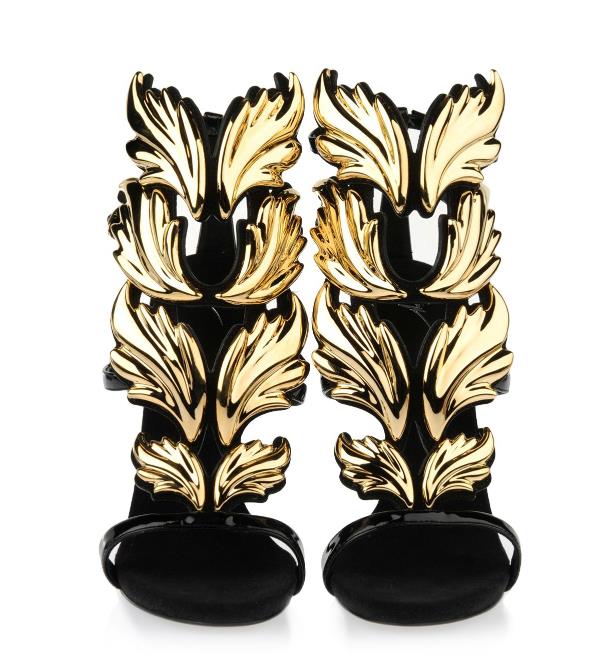 New Kardashian Luxury Women Suede Cruel Summer Pumps Polished black Metal Leaf Winged Gladiator Sandals High Heels Shoes Original Box C1
