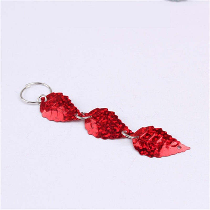 Sequins Tree Leaf Pendant Charms Rings Set Hair Clip Headband Accessories For Pierced Braid Pendant H1474