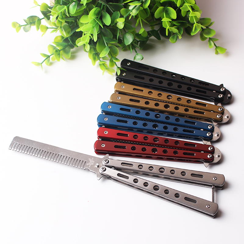 Professional No Blade Butterfly Knife Shape Design Comb Butterfly Knife Training Tool Without Blade Stainless Steel Practice Toy
Professional No Blade Butterfly Knife Shape Design Comb Butterfly Knife Training Tool Without Blade Stainless Steel Practice Toy