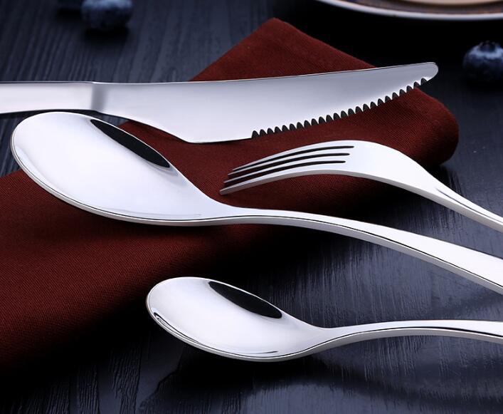 Stainless Steel Cutlery Set Knife Fork and Spoon Dinnerware Set with Gift Box Creative Christmas Gift