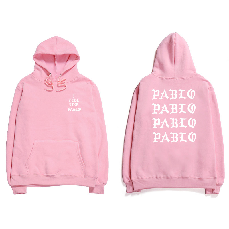 Hip Hop Hoodies Men I Feel Like Pablo West Streetwear Hoodie Sweatshirts Letter Print Hoodie Hoodie Club