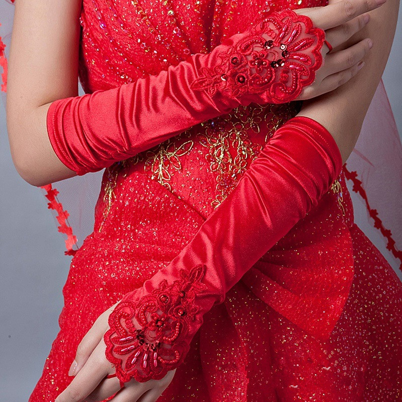 2021 Hot Sales Black Satin Bridal Gloves Beading Fingerless Excellent Quality Elbow Length In Stock Bridal Accessories Ivory Wedding Glvoes
2021 Hot Sales Black Satin Bridal Gloves Beading Fingerless Excellent Quality Elbow Length In Stock Bridal Accessories Ivory Wedding Glvoes