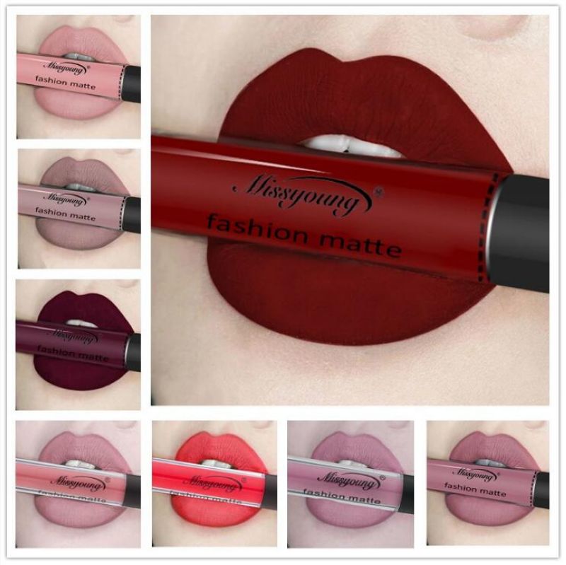 

MISS YOUNG Liquid Lipstick Moisturizer Velvet Lipstick Cosmetic Beauty Makeup maquiagem maquillaje lipstick batom lip gloss 12 pcs/lot