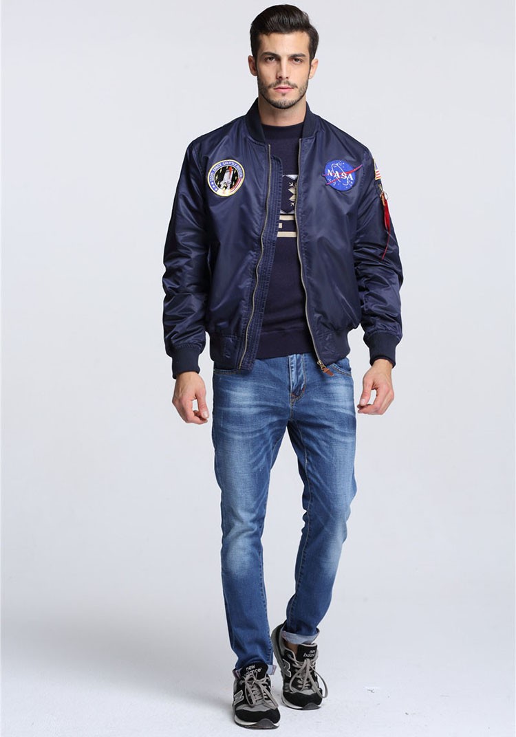2018 Men's Spring Ma1 Pilot nasa Bomber Jacket Thick Military Army Flying Leisure Windproof Jacket Cool Flight Jacket Clothing, Black;brown
2018 Men's Spring Ma1 Pilot nasa Bomber Jacket Thick Military Army Flying Leisure Windproof Jacket Cool Flight Jacket Clothing, Black;brown
