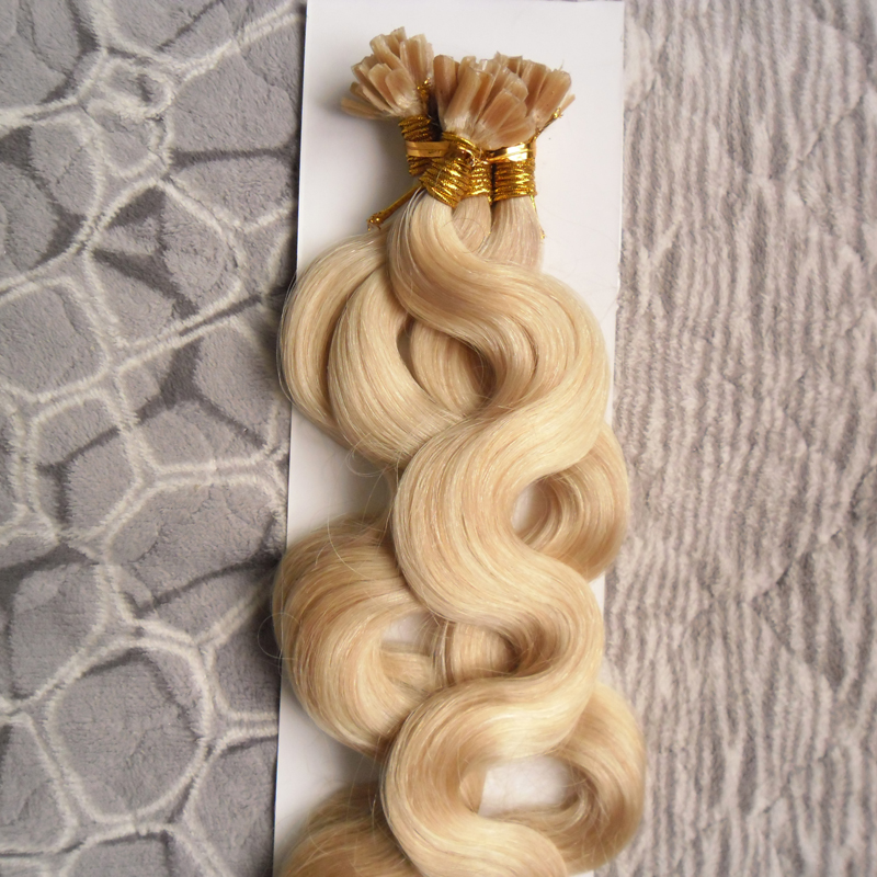U Tip Hair Extensions Human Body Wave Keratin pre bonded fusion hair extensions 100g keratin stick tip human hair extensions