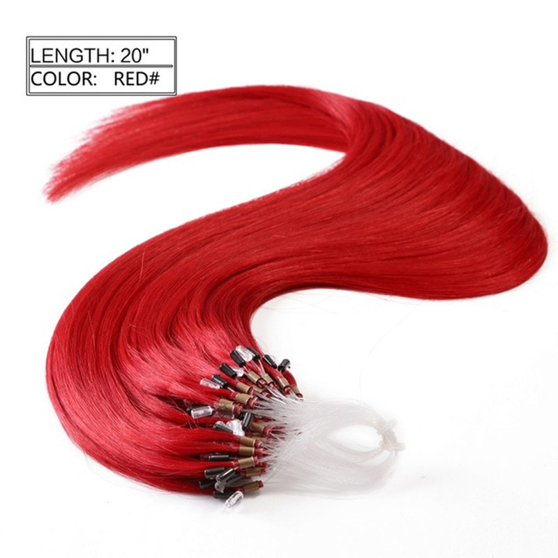 super quality 16 18 20 22 24 12427 24 1b 613 extensions indian virgin human loop micro ring hair 1g strand 100g set