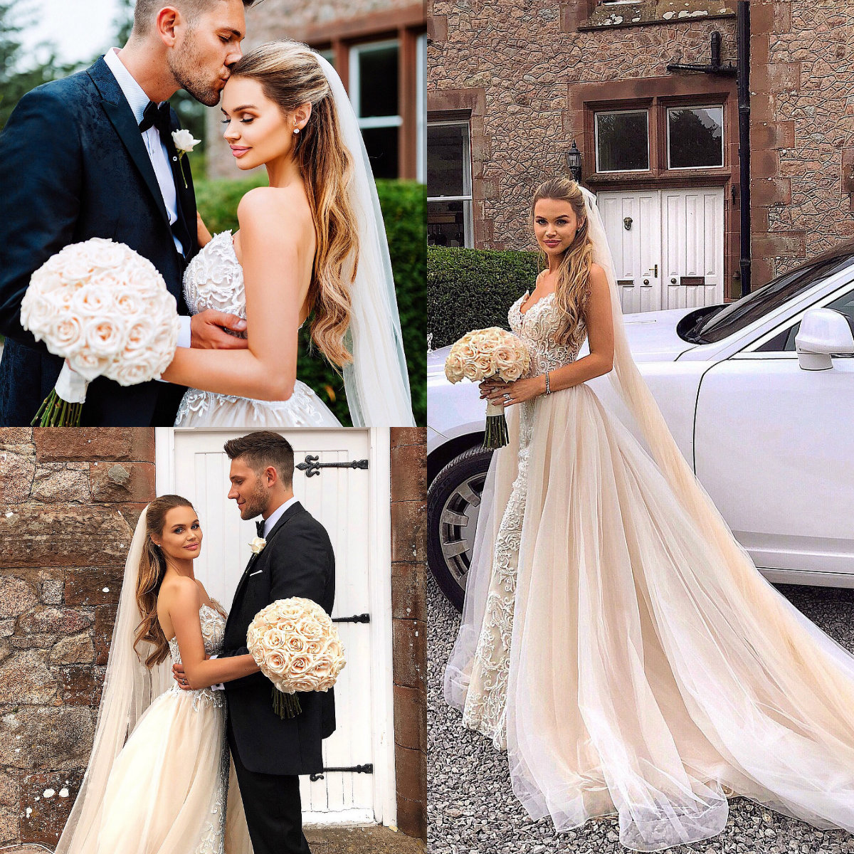 Luxury Dubai Wedding Dress Sweetheart Full Lace Appliques Backless Tulle Sweep Train Bridal Gowns With Detachable Train Custom Made