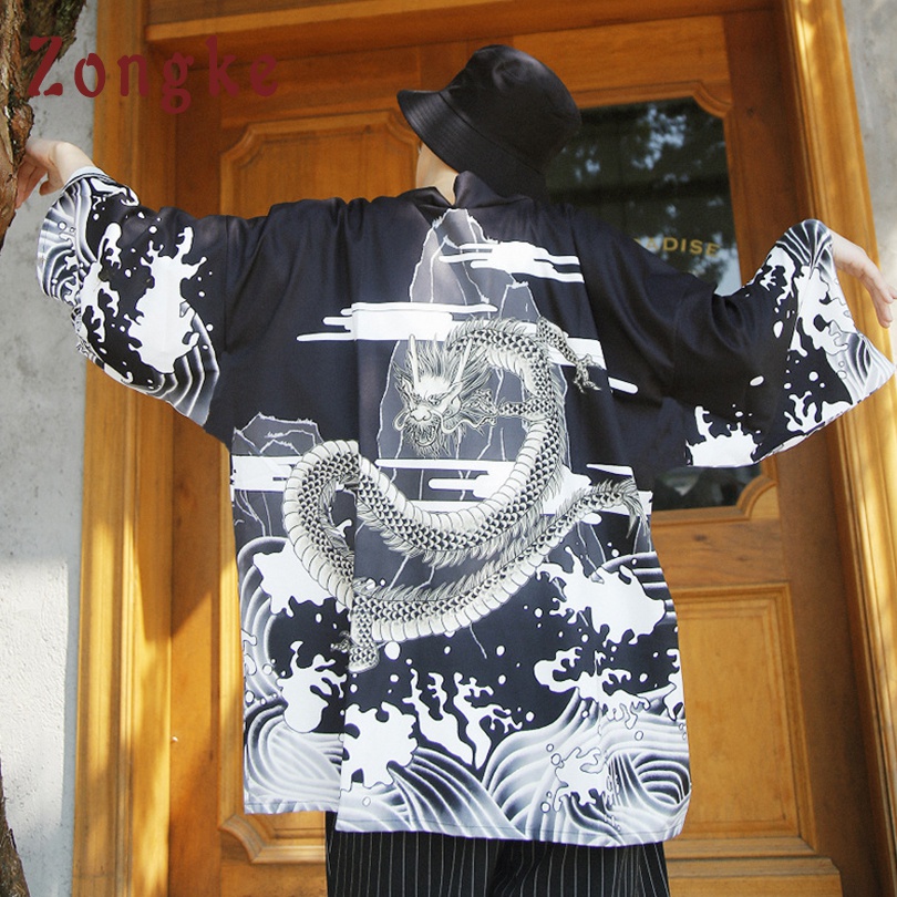 Zongke Dragon Kimono Cardigan Men Summer Long Kimono Cardigan Men Traditional Japanese Male Open Stitch Jacket 2018, White
Zongke Dragon Kimono Cardigan Men Summer Long Kimono Cardigan Men Traditional Japanese Male Open Stitch Jacket 2018, White