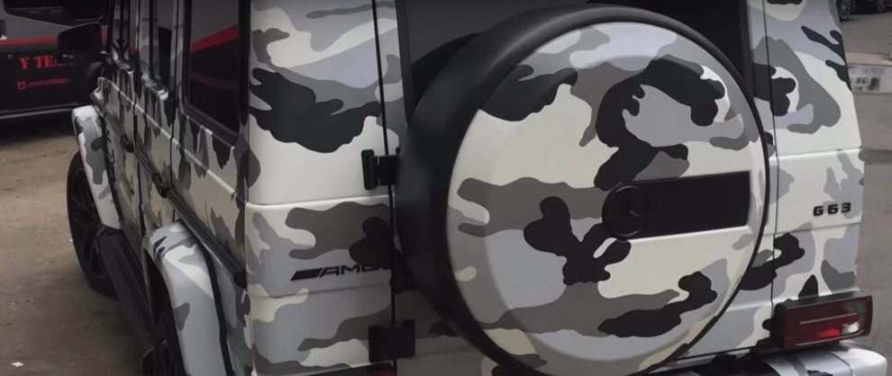 Arctic White Camouflage / Camo Vinyl For Car Wrap Stickers Covering Film with air release / Bubble Free Size 5x(32ft/67ft/98ft )